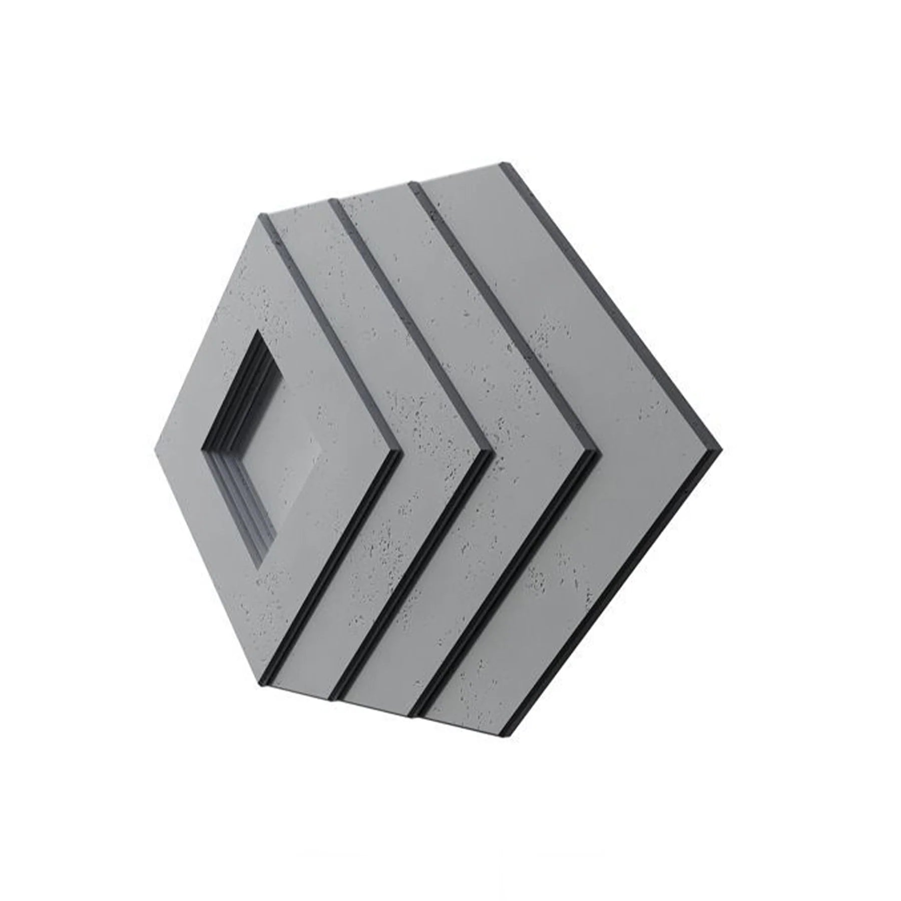 3D Concrete Wall Panels SHADOW colour swatch on white background DecorMania.eu